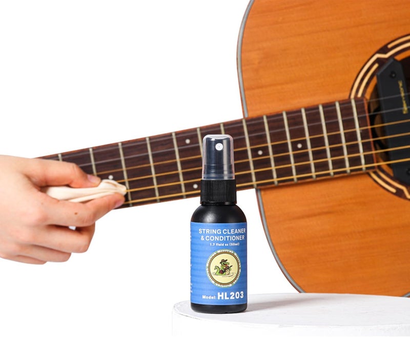 Meoctrwh Guitar Fretboard Lemon Oil, Body Polish, String Cleaner, Polish Cloth, Guitar Care Kit - Image 3
